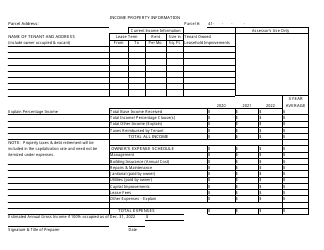 Document preview: Income Property Expense Worksheet for Assessor's Review - City of Grand Rapids, Michigan, 2022