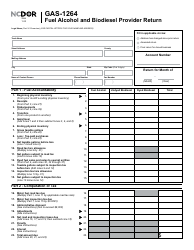 Form GAS-1264 Fuel Alcohol and Biodiesel Provider Return - North Carolina, Page 2