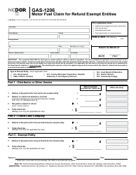 Form GAS-1206 Motor Fuel Claim for Refund Exempt Entities - North Carolina, Page 2