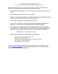 Form API-205 Application for a Specialty Fertilizer Product Registration - Pennsylvania, Page 2