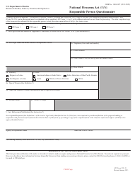 ATF Form 5320.23 National Firearms Act (Nfa) Responsible Person Questionnaire, Page 5