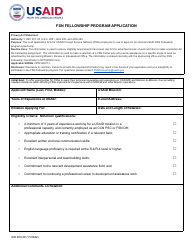 Document preview: Form AID400-29 Fsn Fellowship Program Application
