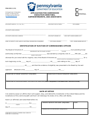 Form PDE-5529 Application for Commission Executive Directors, Superintendents, and Assistants - Pennsylvania, Page 2