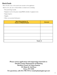 Oneida County Flood Mitigation Grant Program Application - Oneida County, New York, Page 3