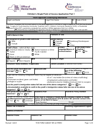 Part 1 Children&#039;s Single Point of Access Application - New York