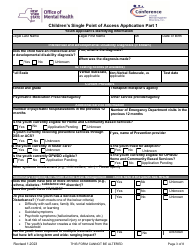 Part 1 Children&#039;s Single Point of Access Application - New York, Page 3