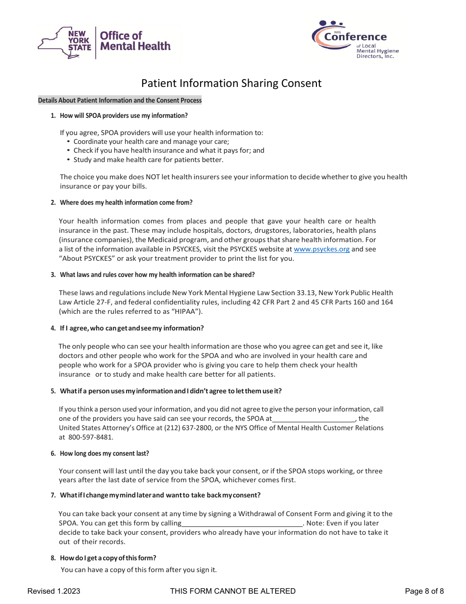 Part 1 Childrens Single Point of Access Application - New York, Page 8