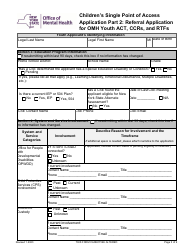 Part 2 Children&#039;s Single Point of Access Application - Referral Application for Omh Youth Act, Ccrs, and Rtfs - New York, Page 3