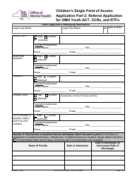 Part 2 Children&#039;s Single Point of Access Application - Referral Application for Omh Youth Act, Ccrs, and Rtfs - New York, Page 4