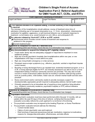 Part 2 Children&#039;s Single Point of Access Application - Referral Application for Omh Youth Act, Ccrs, and Rtfs - New York, Page 6