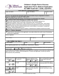 Part 2 Children&#039;s Single Point of Access Application - Referral Application for Omh Youth Act, Ccrs, and Rtfs - New York, Page 9