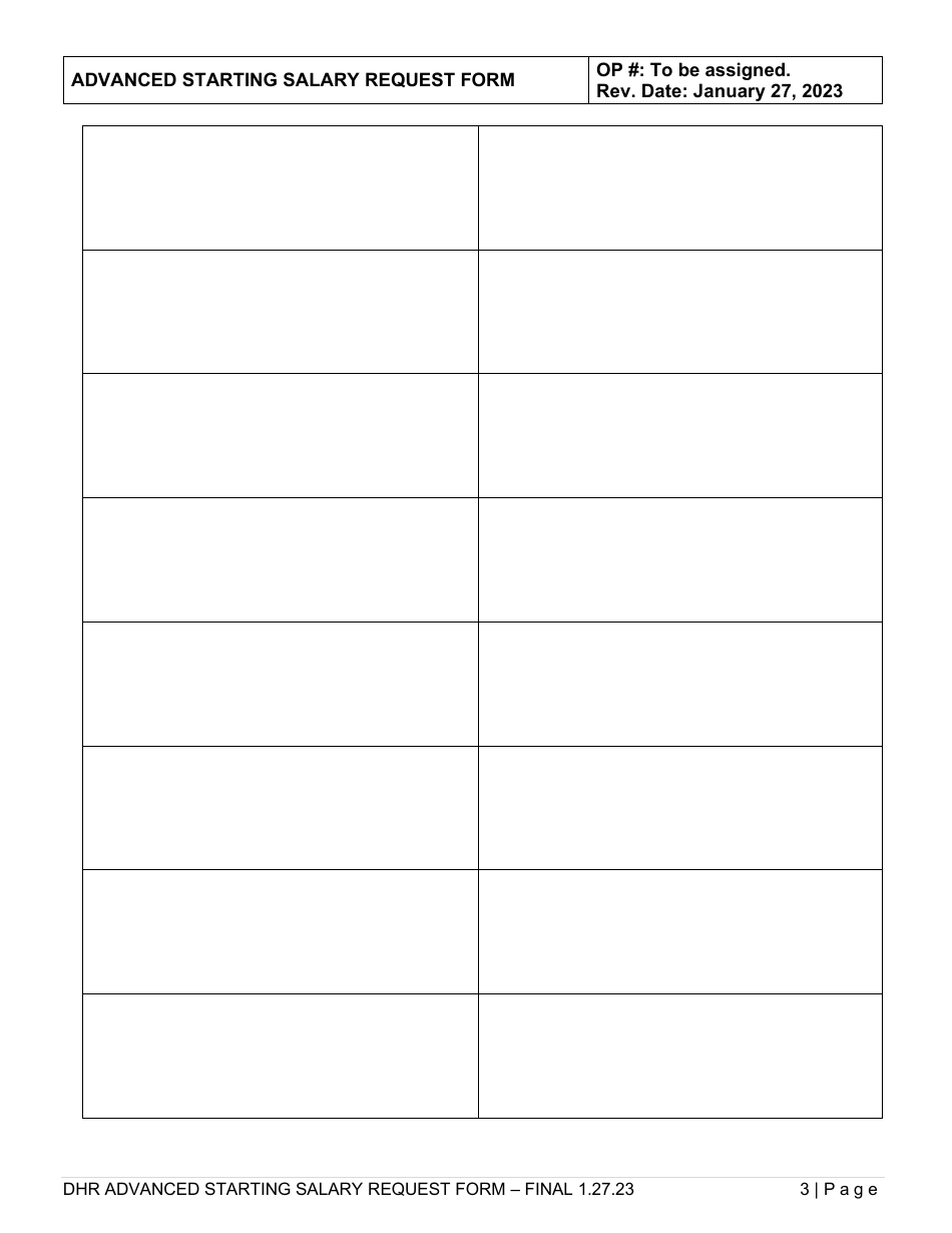 Advanced Starting Salary Request Form - Delaware, Page 3