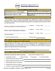 Dual Incumbency Request Form - Delaware