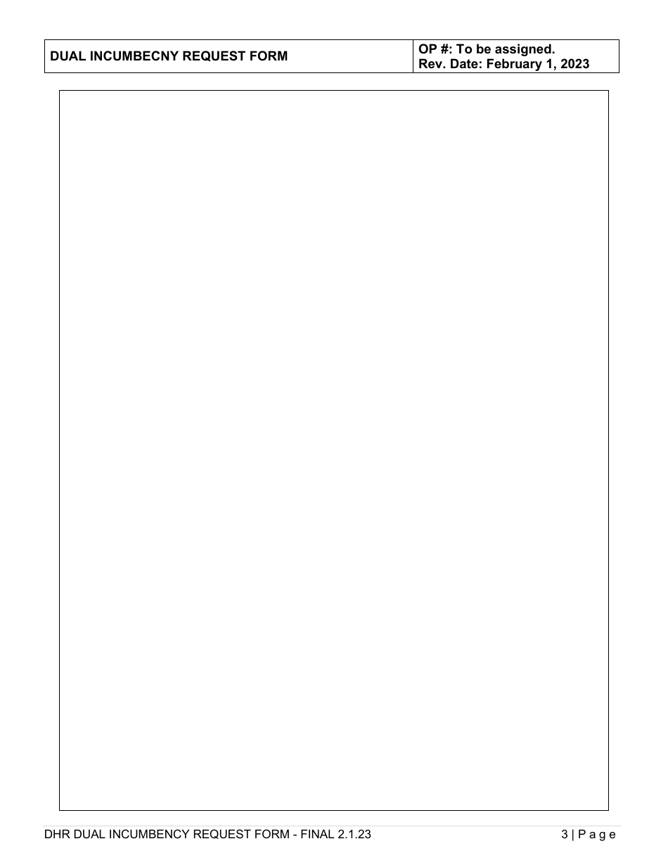 Dual Incumbency Request Form - Delaware, Page 3