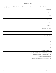 Form 400-00813B Financial Affidavit - Property and Assets - Vermont (Arabic), Page 3