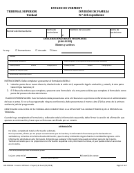 Formulario 400-00813B Declaracion Jurada Financiera - Bienes Y Activos - Vermont (Spanish)