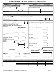Document preview: Form 200-00358CR Application for Public Defender Services - Criminal - Vermont (French)