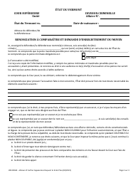 Document preview: Form 200-00362 Waiver of Further Appearance and Request to Enter Plea - Vermont (French)