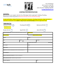 Document preview: Contractor Registration - City of Muskegon, Michigan