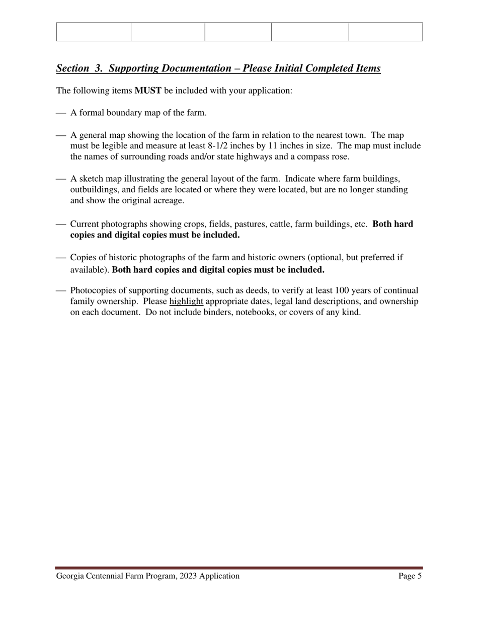 Georgia Centennial Farm Program Award Application - Georgia (United States), Page 6
