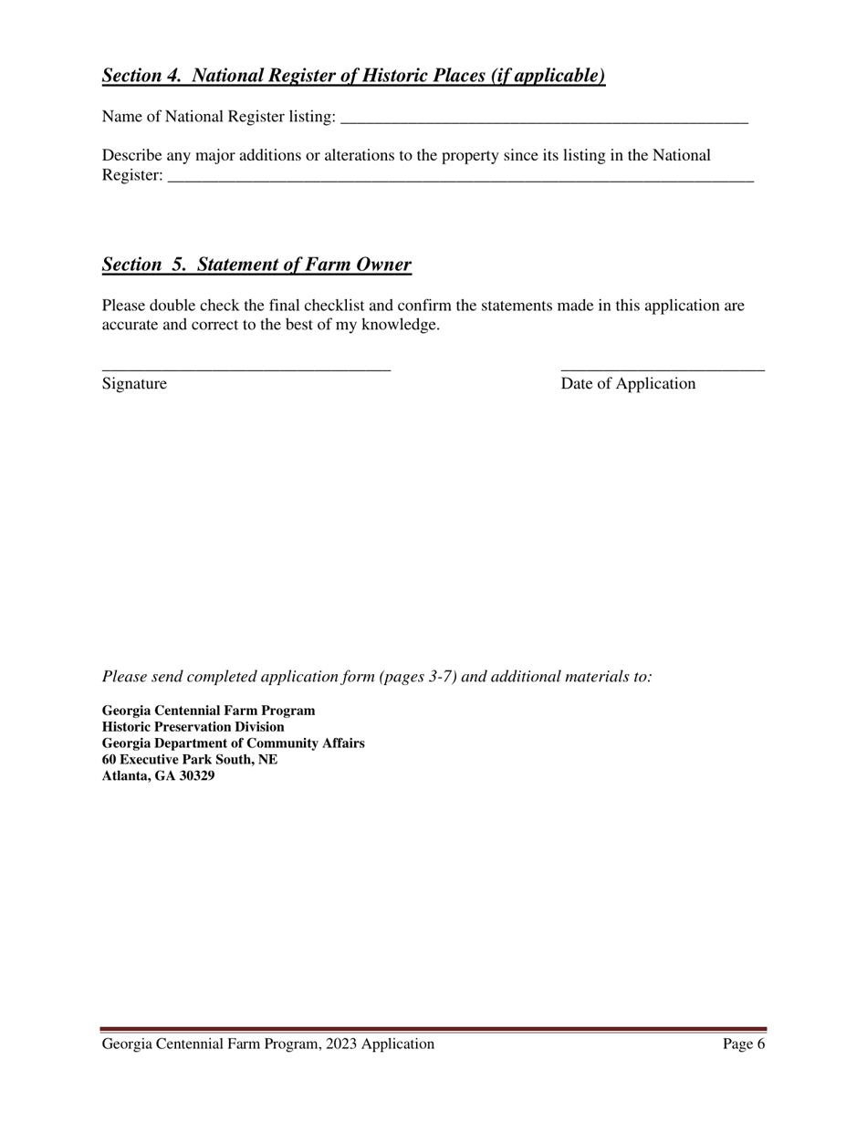 Georgia Centennial Farm Program Award Application - Georgia (United States), Page 7