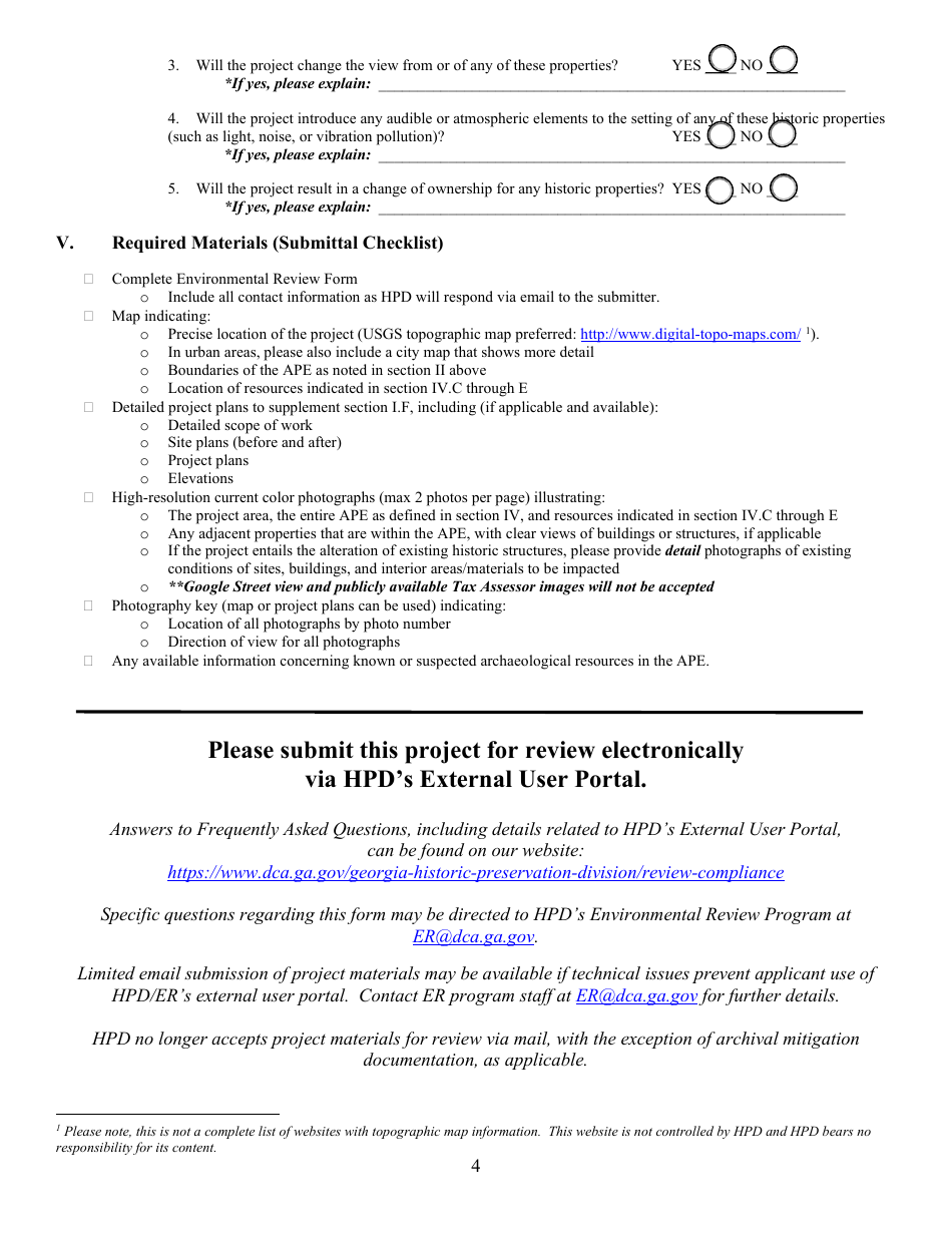 Environmental Review Form - Georgia (United States), Page 4