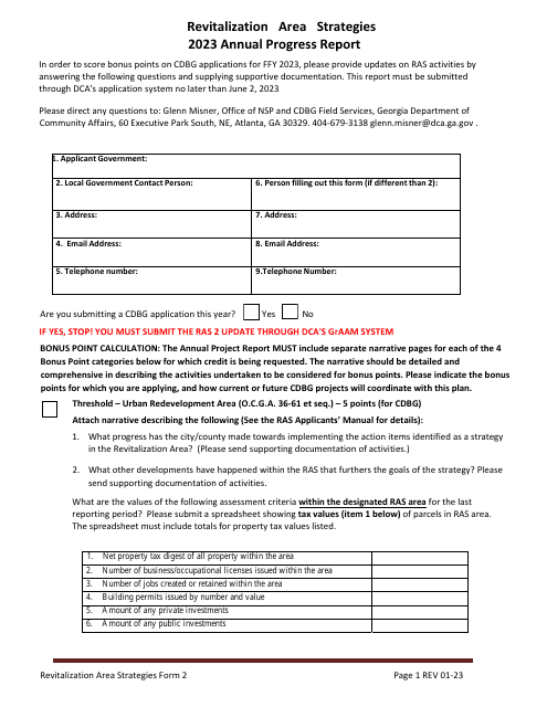 RAS Form 2 2023 Printable Pdf