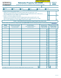 Form PTC Nebraska Property Tax Credit - Nebraska