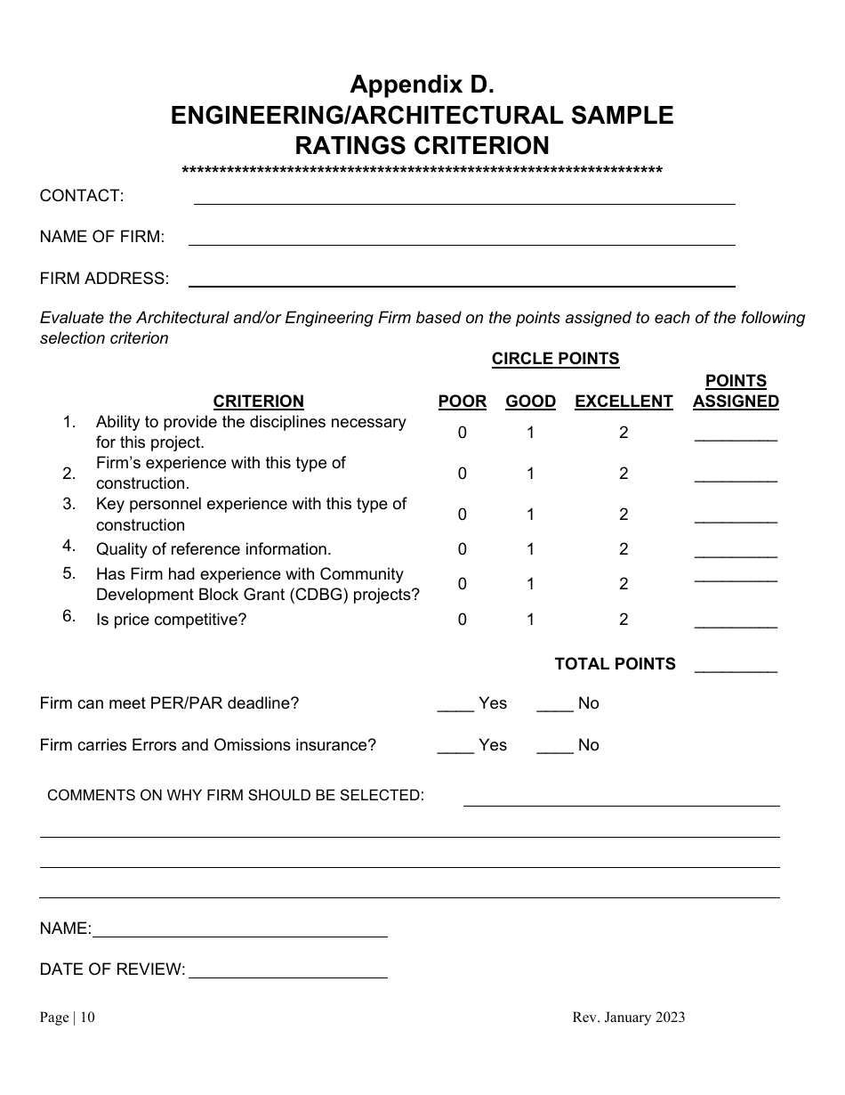 Instructions for Engineer or Architect Procurement - Georgia (United States), Page 10