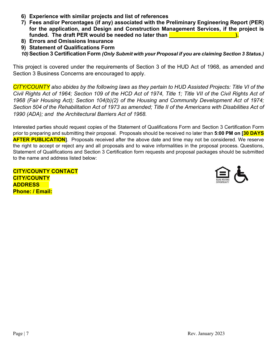 Instructions for Engineer or Architect Procurement - Georgia (United States), Page 7