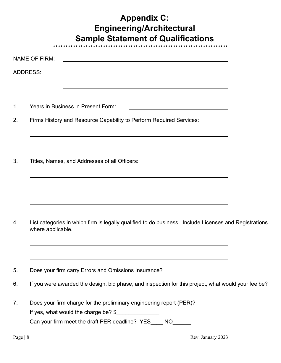 Instructions for Engineer or Architect Procurement - Georgia (United States), Page 8