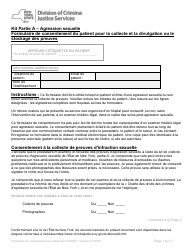 Document preview: Part A Sexual Offense Evidence Collection Kit Patient Consent Form - New York (French)
