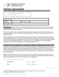 Part A Patient Consent Form for Evidence Collection and Release or Storage - Sexual Assault - New York (Haitian Creole)