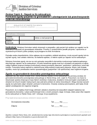 Part A Sexual Offense Evidence Collection Kit Patient Consent Form - New York (Polish)