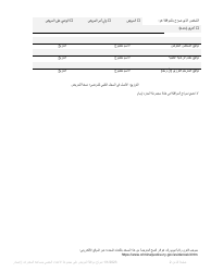 Part B Patient Consent Form for Evidence Collection and Release or Storage - Drug Facilitated Sexual Assault - New York (Arabic), Page 2