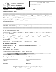 Document preview: Medical Record Sexual Assault Form - New York