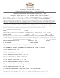 Document preview: Business License Application - City of Arroyo Grande, California