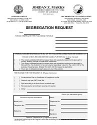 Document preview: Form M-4 Parcel Segregation Request - County of San Diego, California