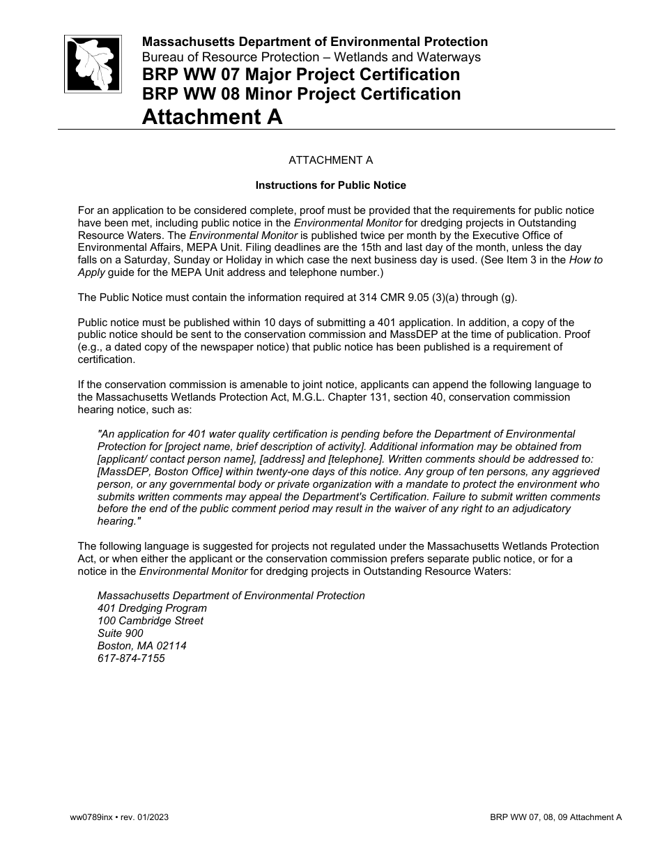 Instructions for Form BRP WW07, BRP WW08, BRP WW09 - Massachusetts, Page 9