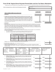 Form ST-6 Virginia Direct Payment Permit Sales and Use Tax Return - Virginia, Page 11