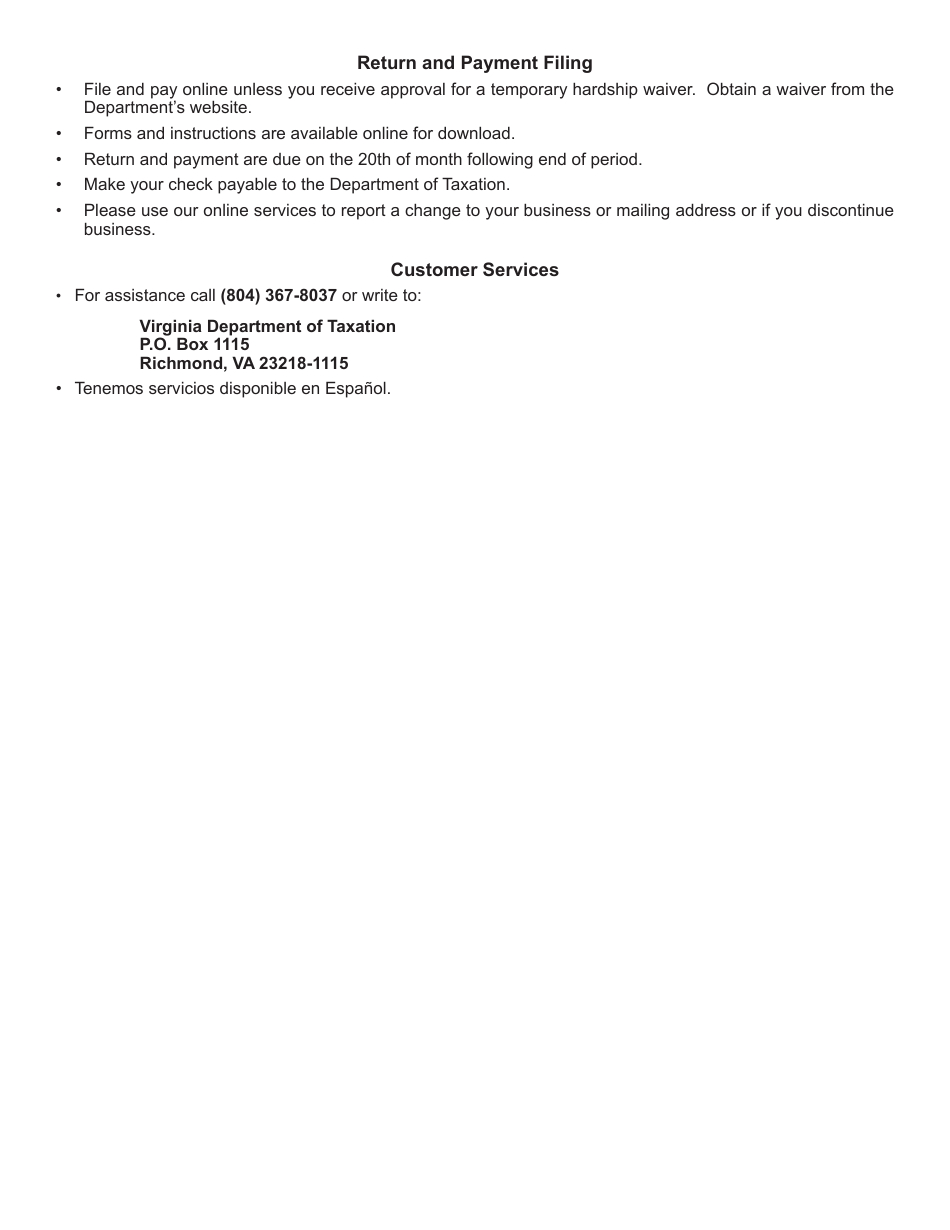 Form ST-8 Virginia Out-of-State Dealers Sales and Use Tax Return - Virginia, Page 4