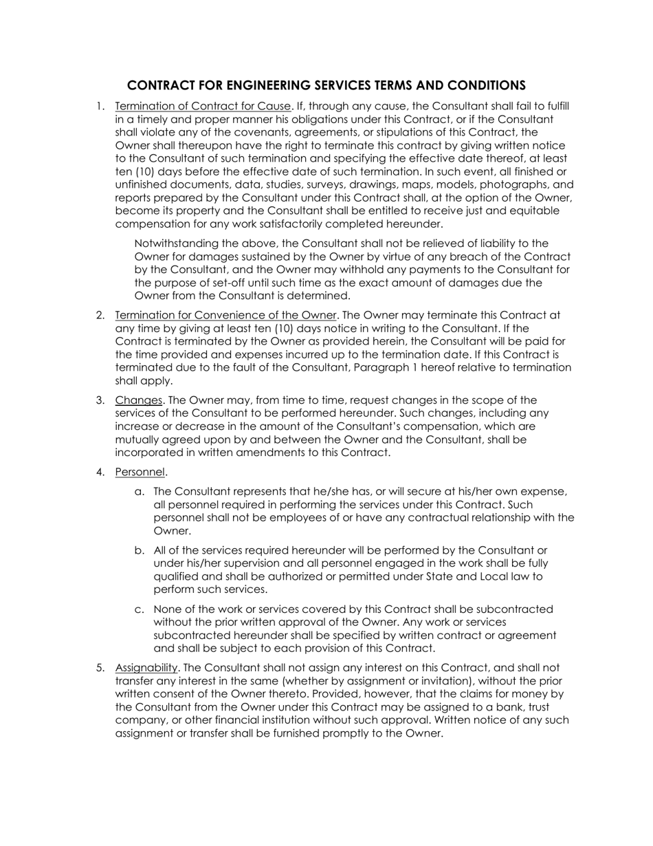 Sample Contract for Engineering and Technical Services - Missouri, Page 4