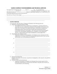 Document preview: Sample Contract for Engineering and Technical Services - Missouri