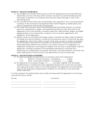 Standard Form of Agreement Between Owner &amp; Consultant for Professional Administrative Services - Missouri, Page 2