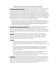 Standard Form of Agreement Between Owner &amp; Consultant for Professional Administrative Services - Missouri, Page 4