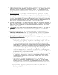 Standard Form of Agreement Between Owner &amp; Consultant for Professional Administrative Services - Missouri, Page 5