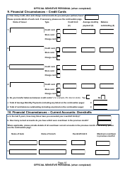 Form NSV003 Financial Questionnaire - United Kingdom, Page 16