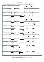 Form NSV003 Financial Questionnaire - United Kingdom, Page 18