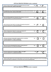 Form NSV003 Financial Questionnaire - United Kingdom, Page 20