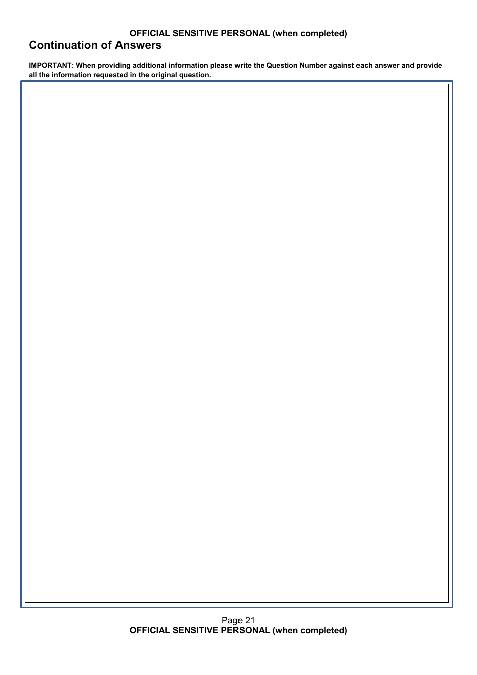 Form NSV003 Financial Questionnaire - United Kingdom, Page 21